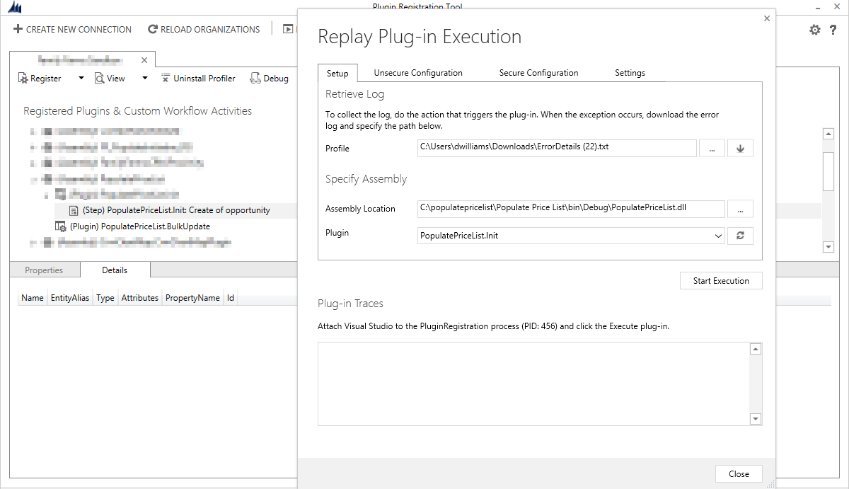 plugin registration tool screenshot
