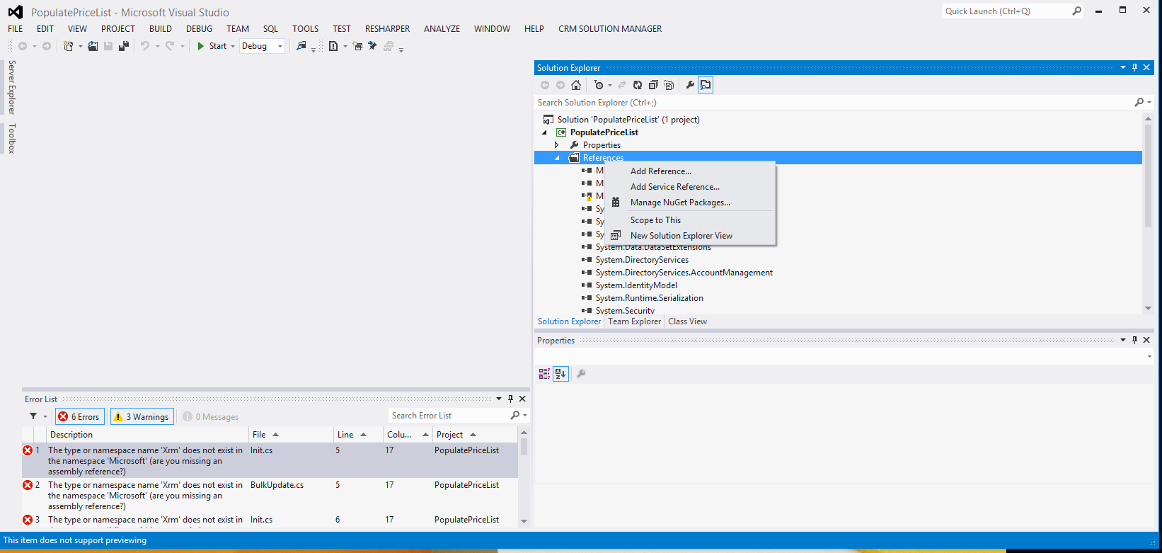 visual studio reference fix screenshot