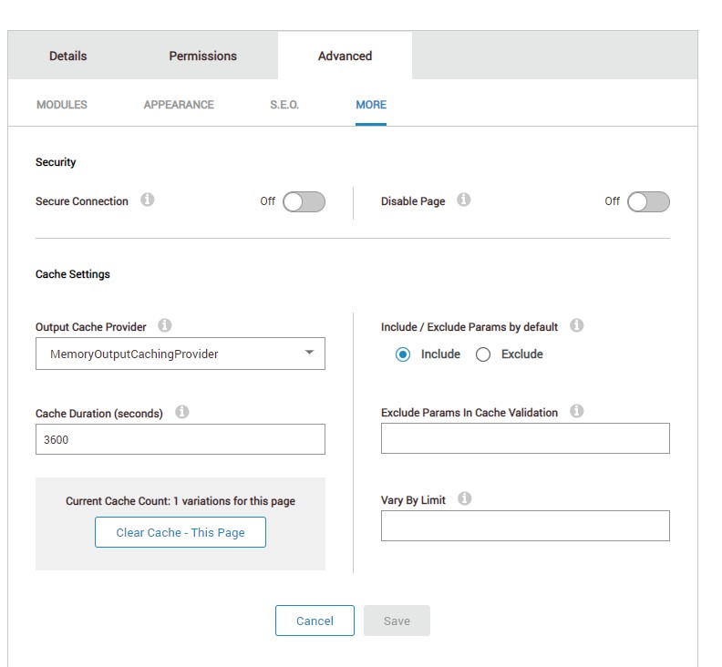 DNN settings - advanced - more