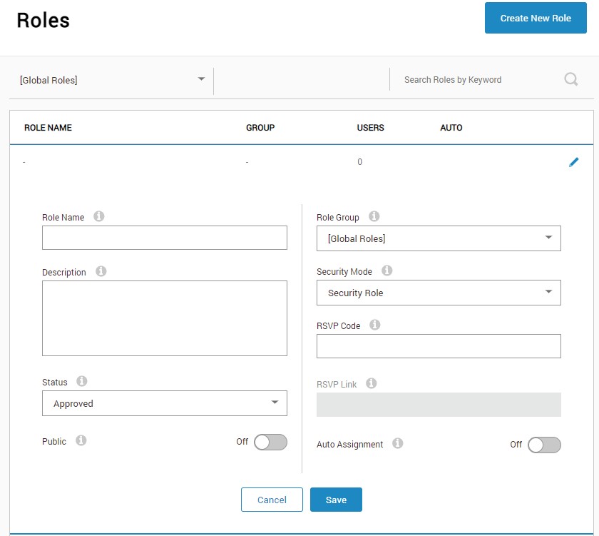 details for create a role