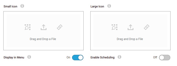 details tab - icons and scheduling