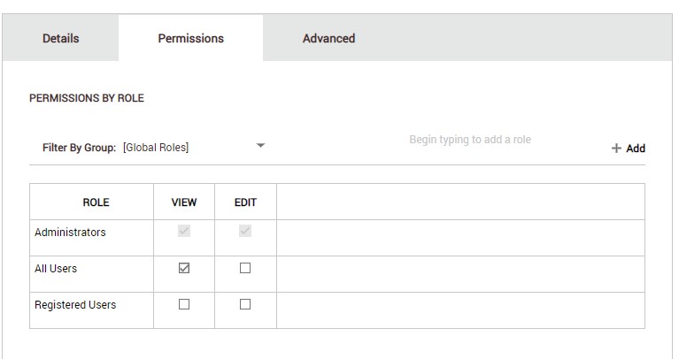 page level permissions