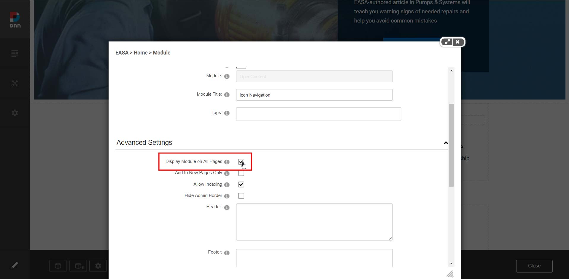 step 3 - add existing module