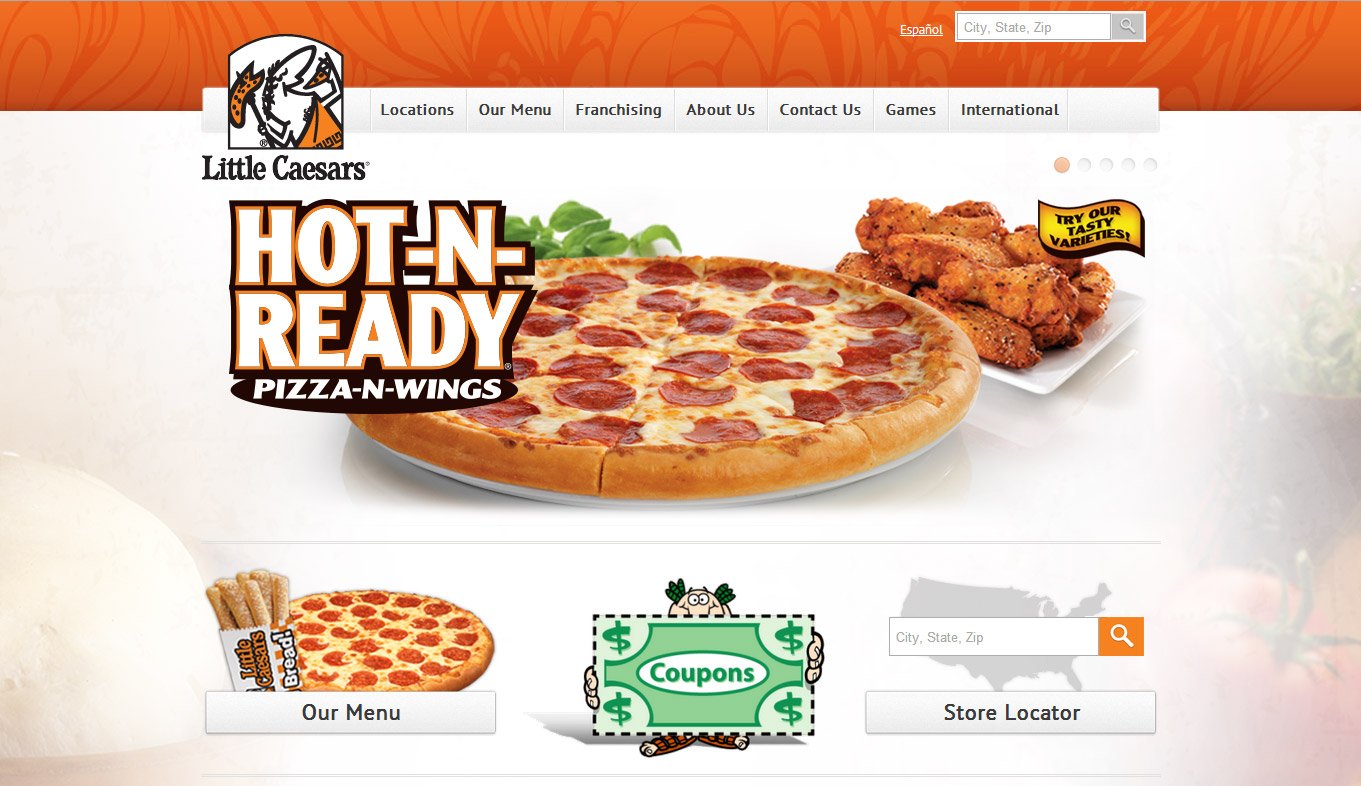 Little Caesars new launch screen
