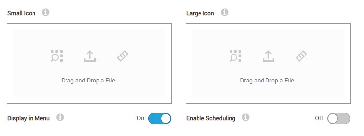 details tab - icons and scheduling