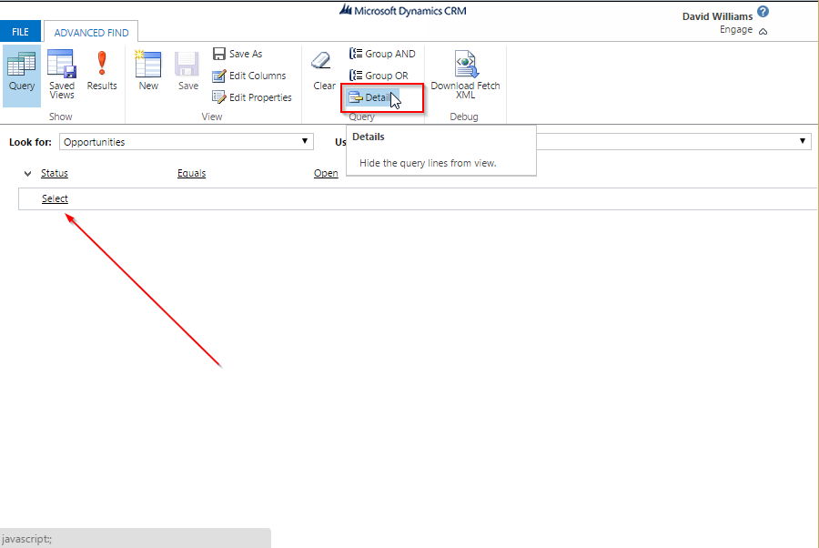 Filter Criteria Details