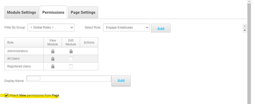 dnn module permissions